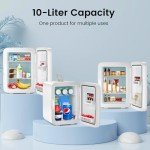 Compact Mini Fridge - 15 Can Portable Cooler