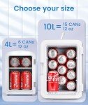 Compact Mini Fridge - 15 Can Portable Cooler