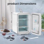 Compact Mini Fridge - 15 Can Portable Cooler