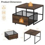 VANVERB Mini Fridge Stand with Storage Basket