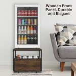 VANVERB Mini Fridge Stand with Storage Basket