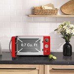 Retro Red 0.7 Cu.Ft. Galanz Microwave Oven