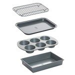 Chicago Metallic 4-Piece Non-Stick Toaster Oven Set