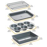 Chicago Metallic 4-Piece Non-Stick Toaster Oven Set