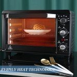 Compact Stainless Steel Toaster Oven with Timer