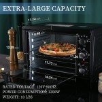 Compact Stainless Steel Toaster Oven with Timer