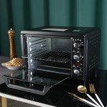 Compact Stainless Steel Toaster Oven with Timer
