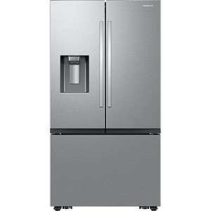 36" 3-Door Refrigerator with Ice and Water Dispenser