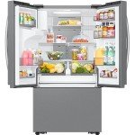 36" 3-Door Refrigerator with Ice and Water Dispenser
