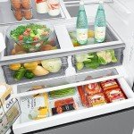 36" 3-Door Refrigerator with Ice and Water Dispenser