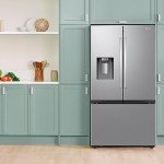 36" 3-Door Refrigerator with Ice and Water Dispenser
