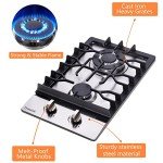 Bakysso 12-Inch Stainless Steel Gas Cooktop