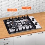 Bakysso 12-Inch Stainless Steel Gas Cooktop