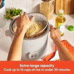 Bella 16-Cup Rice Cooker with Steamer Basket