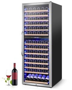 24" Dual-Zone Wine Fridge Holds 154 Bottles