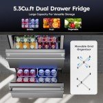 Mojgar 24-Inch Outdoor Refrigerator with Wheels