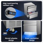Mojgar 24-Inch Outdoor Refrigerator with Wheels