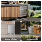 Mojgar 24-Inch Outdoor Refrigerator with Wheels