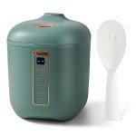 CHACEEF 2-Cup Mini Rice Cooker - Portable & Non-Stick
