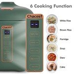 CHACEEF 2-Cup Mini Rice Cooker - Portable & Non-Stick