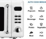 Emerson Compact Retro White Microwave Oven, 700W
