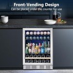 24-Inch Beverage and Wine Cooler Fridge