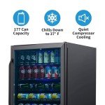 NewAir 24" Mini Beverage Refrigerator, 177 Can Capacity