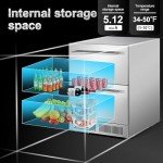24" Outdoor Double Drawer Beverage Fridge