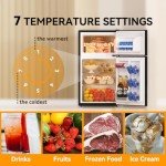 Compact Frestec Mini Fridge with Freezer - 3.5 Cu.Ft