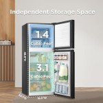 Midea 4.5 Cu Ft Black Double Door Refrigerator
