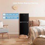 Midea 4.5 Cu Ft Black Double Door Refrigerator