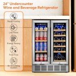 Turephe Dual Zone Wine and Beverage Refrigerator