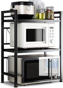 Expandable Microwave Oven Rack with Hooks