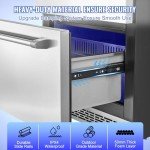 VEVOR 24" Undercounter Refrigerator with 2 Drawers