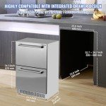 VEVOR 24" Undercounter Refrigerator with 2 Drawers