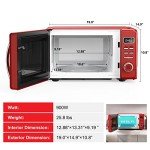 Galanz Retro Microwave Oven with Easy Clean, 0.9 cu ft