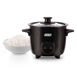 DASH Mini Rice Cooker & Steamer - Black