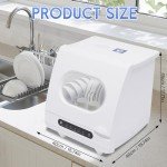 Portable Countertop Dishwasher with 5 Washing Programs