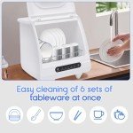 Portable Countertop Dishwasher with 5 Washing Programs