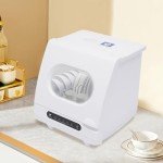 DELOPVIO 800W Mini Portable Countertop Dishwasher