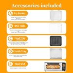 10-in-1 Air Convection Toaster Oven with LCD Display