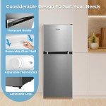 Midea 4.5 Cu Ft Double Door Stainless Steel Refrigerator