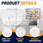 2-Pack Drawer Rollers for LG Kenmore Refrigerators