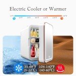 YLFU 6L Mini Skincare Fridge with LED Mirror