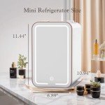 YLFU 6L Mini Skincare Fridge with LED Mirror