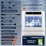 Portable Tabletop Dishwasher with 4 Cleaning Modes