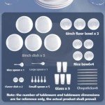 Portable Tabletop Dishwasher with 4 Cleaning Modes