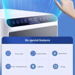 Compact Portable Dishwasher with 4 Washing Modes