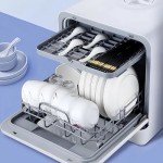 Compact Portable Dishwasher with 4 Washing Modes