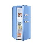 OOTDAY 4 Cu. Ft. Retro Mini Refrigerator - Blue
